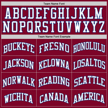 Load image into Gallery viewer, Custom Maroon White-Royal Authentic Throwback Basketball Jersey