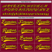 Load image into Gallery viewer, Custom Maroon Gold-Black Hockey Jersey