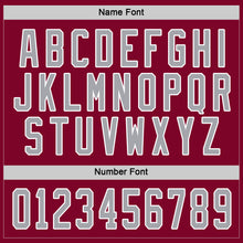 Load image into Gallery viewer, Custom Maroon Gray-White Hockey Jersey