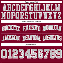 Load image into Gallery viewer, Custom Maroon Gray-White Authentic Throwback Basketball Shorts