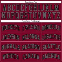 Load image into Gallery viewer, Custom Maroon Steel Gray-Black Authentic Throwback Basketball Jersey