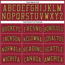 Load image into Gallery viewer, Custom Maroon White Pinstripe Black-Old Gold Authentic Basketball Jersey