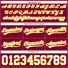 Load image into Gallery viewer, Custom Maroon White-Yellow Authentic Basketball Shorts