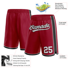 Load image into Gallery viewer, Custom Maroon White-Black Authentic Basketball Shorts