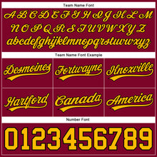 Load image into Gallery viewer, Custom Maroon Gold-Black Authentic Basketball Shorts