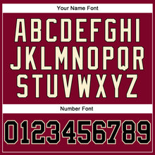 Load image into Gallery viewer, Custom Maroon Black-Cream Authentic Throwback Basketball Jersey