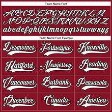 Load image into Gallery viewer, Custom Maroon White-Black Hockey Lace Neck Jersey