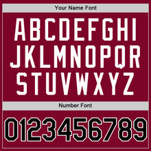 Load image into Gallery viewer, Custom Maroon Black-White Authentic Throwback Baseball Jersey