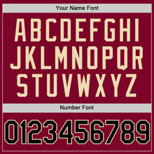 Load image into Gallery viewer, Custom Maroon Black-Cream Authentic Throwback Baseball Jersey