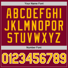 Load image into Gallery viewer, Custom Maroon Gold-White Authentic Throwback Baseball Jersey