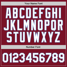 Load image into Gallery viewer, Custom Maroon White-Light Blue Authentic Throwback Basketball Jersey