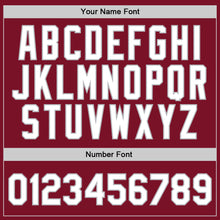 Load image into Gallery viewer, Custom Maroon White-Gray Authentic Throwback Basketball Jersey