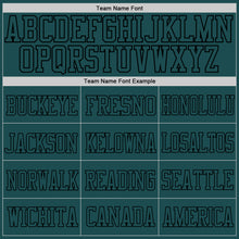 Load image into Gallery viewer, Custom Midnight Green Midnight Green-Black Mesh Authentic Football Jersey