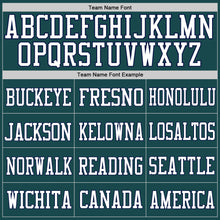 Load image into Gallery viewer, Custom Midnight Green White-Navy Mesh Authentic Football Jersey