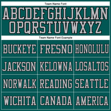 Load image into Gallery viewer, Custom Midnight Green Gray-Black Mesh Authentic Football Jersey