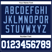Load image into Gallery viewer, Custom Navy White-Light Blue Authentic Baseball Jersey