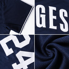 Load image into Gallery viewer, Custom Navy White-Light Blue Authentic Baseball Jersey