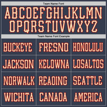 Load image into Gallery viewer, Custom Navy Cream-Red Mesh Authentic Football Jersey