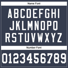 Load image into Gallery viewer, Custom Navy White Mesh Authentic Football Jersey