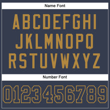 Load image into Gallery viewer, Custom Navy Navy-Old Gold Mesh Authentic Football Jersey