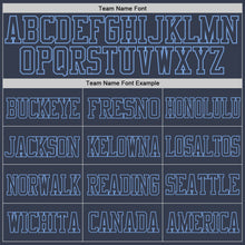 Load image into Gallery viewer, Custom Navy Navy-Light Blue Mesh Authentic Football Jersey