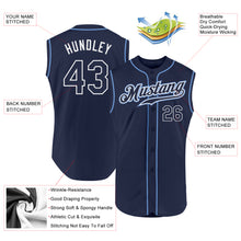 Load image into Gallery viewer, Custom Navy Navy-White Authentic Sleeveless Baseball Jersey