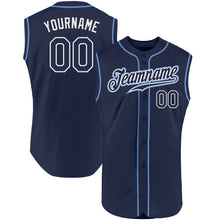 Load image into Gallery viewer, Custom Navy Navy-White Authentic Sleeveless Baseball Jersey