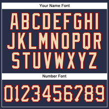 Load image into Gallery viewer, Custom Navy Cream-Red Authentic Sleeveless Baseball Jersey