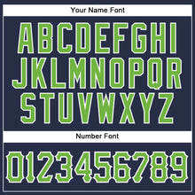 Load image into Gallery viewer, Custom Navy Neon Green-White Authentic Sleeveless Baseball Jersey