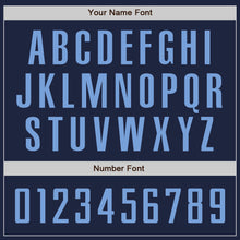 Load image into Gallery viewer, Custom Navy Light Blue Authentic Baseball Jersey