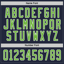 Load image into Gallery viewer, Custom Navy Neon Green-White Hockey Jersey
