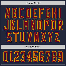 Load image into Gallery viewer, Custom Navy Maroon-Gold Hockey Jersey