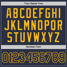 Load image into Gallery viewer, Custom Navy Navy-Gold Performance T-Shirt