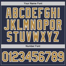 Load image into Gallery viewer, Custom Navy Old Gold-White Performance T-Shirt
