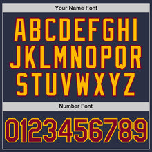 Load image into Gallery viewer, Custom Navy Maroon-Gold Performance T-Shirt