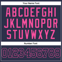 Load image into Gallery viewer, Custom Navy Navy-Pink Authentic Throwback Basketball Jersey