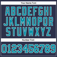 Load image into Gallery viewer, Custom Navy Teal-White Authentic Throwback Basketball Jersey