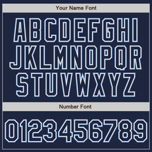 Load image into Gallery viewer, Custom Navy Navy-Light Blue Authentic Baseball Jersey