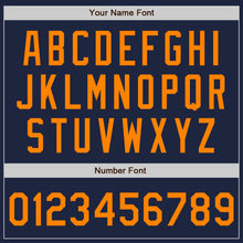 Load image into Gallery viewer, Custom Navy Bay Orange-Navy Authentic Baseball Jersey