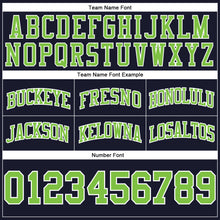 Load image into Gallery viewer, Custom Navy Neon Green-White Authentic Throwback Basketball Shorts