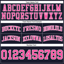 Load image into Gallery viewer, Custom Navy Pink-White Authentic Throwback Basketball Shorts