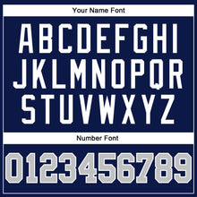 Load image into Gallery viewer, Custom Navy Gray-Blue Authentic Throwback Basketball Jersey