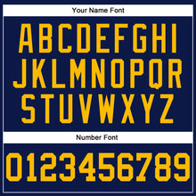 Load image into Gallery viewer, Custom Navy Gold-Royal Authentic Throwback Basketball Jersey