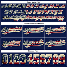 Load image into Gallery viewer, Custom Navy Vintage USA Flag-Cream Authentic Throwback Basketball Shorts