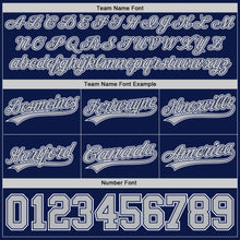 Load image into Gallery viewer, Custom Navy Gray-White Authentic Throwback Basketball Shorts