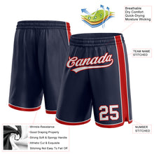 Load image into Gallery viewer, Custom Navy White-Red Authentic Basketball Shorts