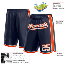 Load image into Gallery viewer, Custom Navy White-Orange Authentic Basketball Shorts