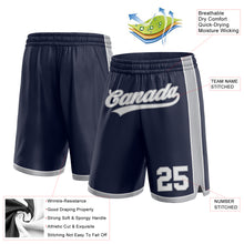 Load image into Gallery viewer, Custom Navy White-Gray Authentic Basketball Shorts