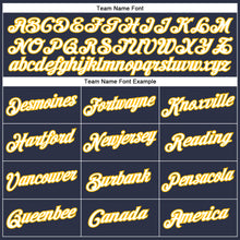 Load image into Gallery viewer, Custom Navy White-Gold Performance T-Shirt