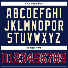 Load image into Gallery viewer, Custom Navy Maroon-Cream Authentic Throwback Basketball Jersey